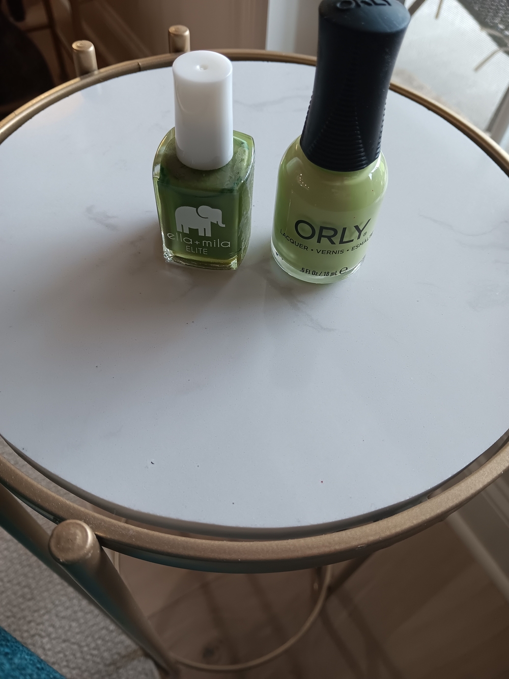 Orly & cila+mila Elite Green Nail Polish Duo - Lime & Olive Shades